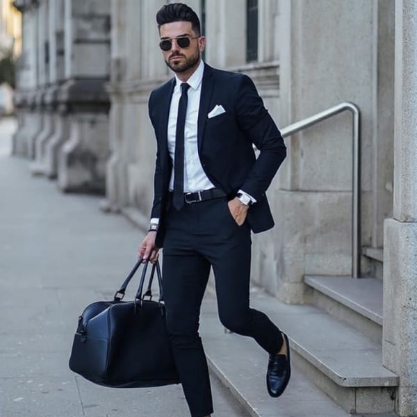 Slim Fit Luxury Men Suit Black