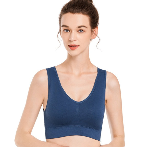 No pad Chest Sleep Cotton Seamless Bra