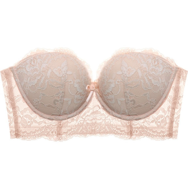 Underwear Strapless Lnvisible Lingerie Half Cup Bra