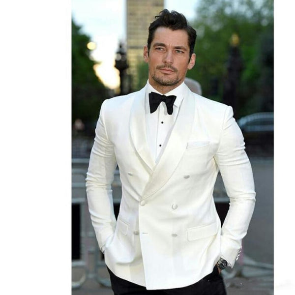 Latest Ivory Mens Groom Tuxedos Suits