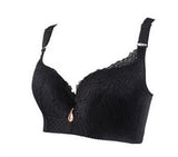 Deep V Full Coverage Brassiere Floral Non Padded Push Up Bra