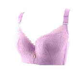Deep V Full Coverage Brassiere Floral Non Padded Push Up Bra