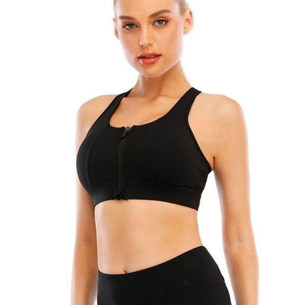 New Zipper Gathering Stereotype Hollow Beauty Back Vest Bra
