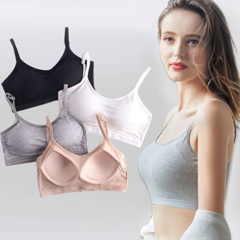 Pure Cotton Without Underwire Casual Seamless Bra