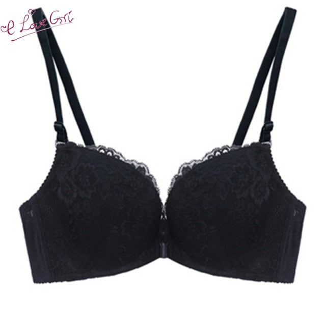 Sexy Front Closure Comfortable Seamless Push Up And Lace Bra