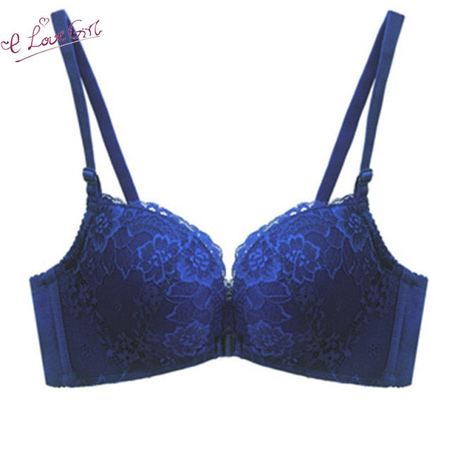 Sexy Front Closure Comfortable Seamless Push Up And Lace Bra