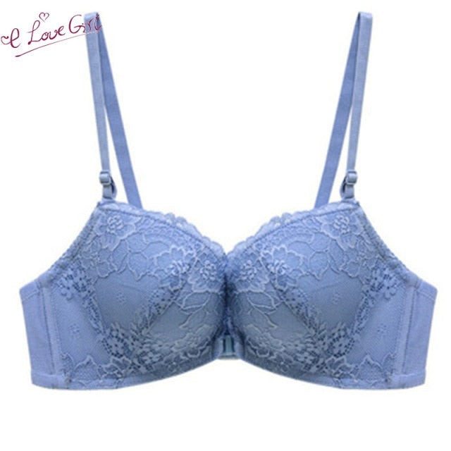 Sexy Front Closure Comfortable Seamless Push Up And Lace Bra