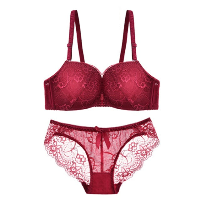 Sexy Front Closure Comfortable Seamless Push Up And Lace Bra