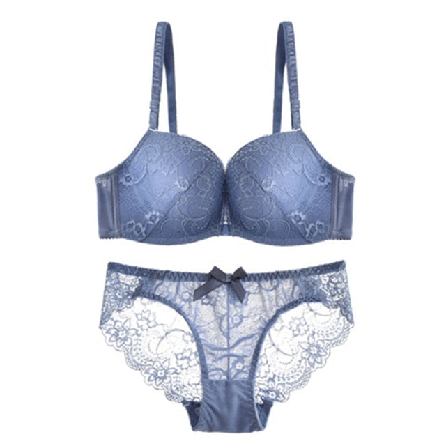 Sexy Front Closure Comfortable Seamless Push Up And Lace Bra