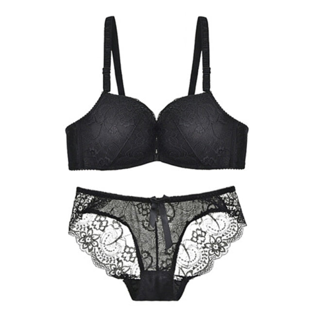 Sexy Front Closure Comfortable Seamless Push Up And Lace Bra