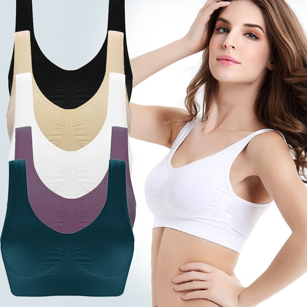 No pad Chest Sleep Cotton Seamless Bra