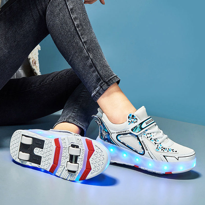 Roller Skates Four Wheels Led Light Luminous Sneaker