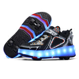 Roller Skates Four Wheels Led Light Luminous Sneaker