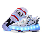 Roller Skates Four Wheels Led Light Luminous Sneaker