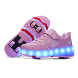 Roller Skates Four Wheels Led Light Luminous Sneaker