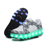 Roller Skates 2 Wheels Outdoor Games Luminous Sneaker