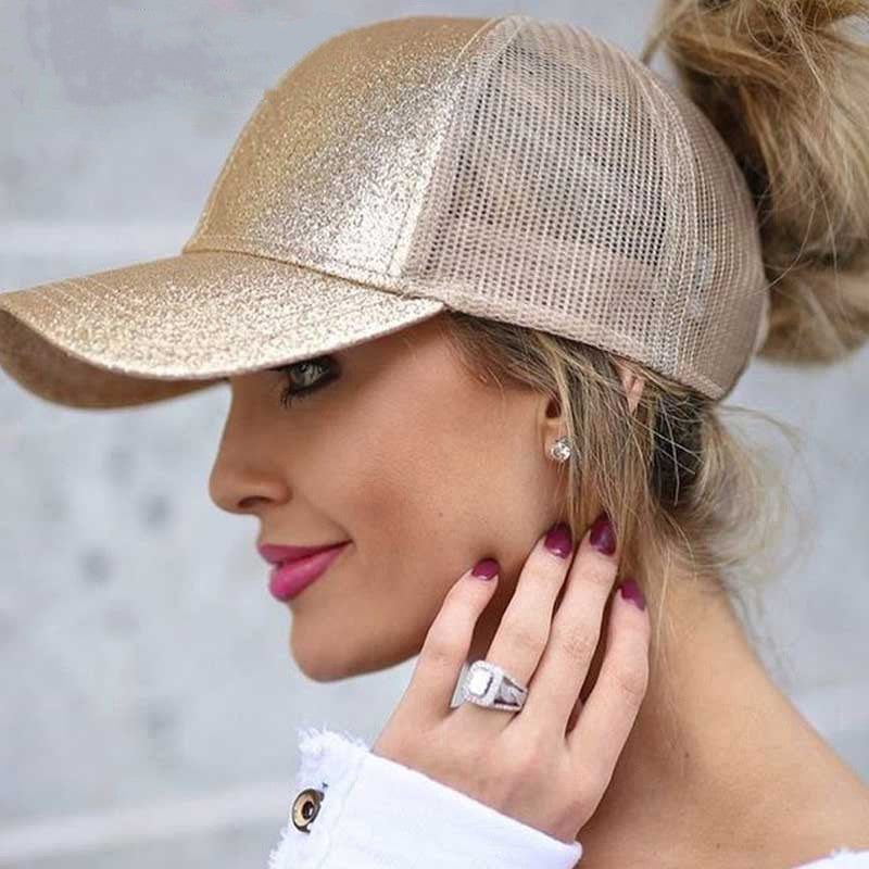 Fashion Ponytail Baseball Messy Bun Snapback Summer Hat