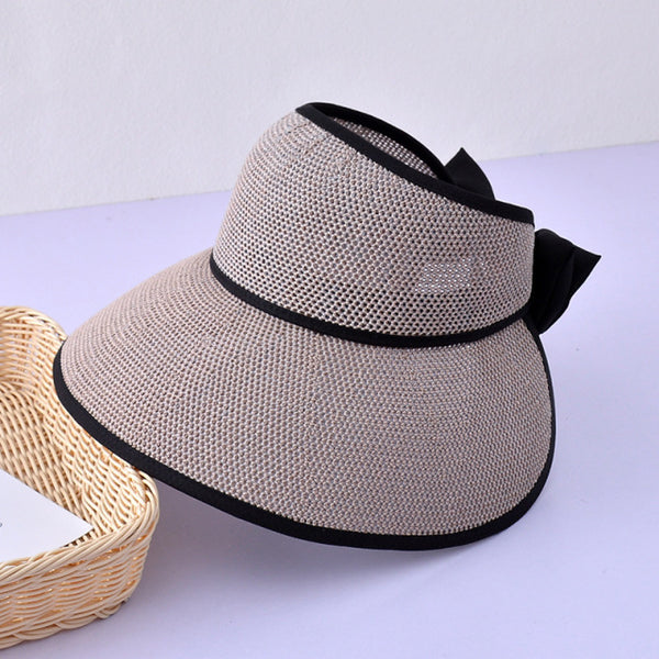 Wide Brim Air UV Protection Empty Bow Summer Hat