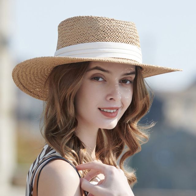 High Quality Raffia Natural Straw Floppy Wide Summer Hat