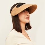 Panama Straw with Bow Professional UV Protection Summer Hat