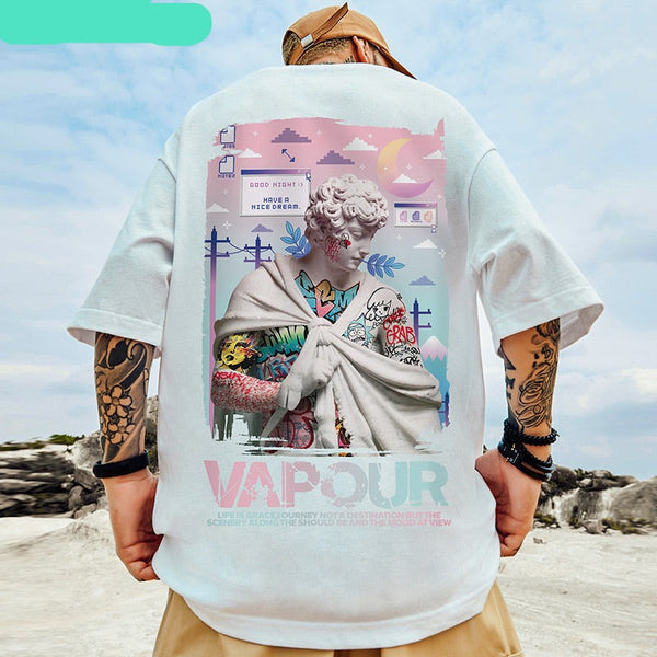 Summer Fashion Print T Shirts Men Short Sleeve Tee