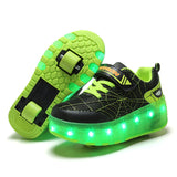 Roller Skates Fashion Casual 2 Wheels Lighted Luminous Sneaker