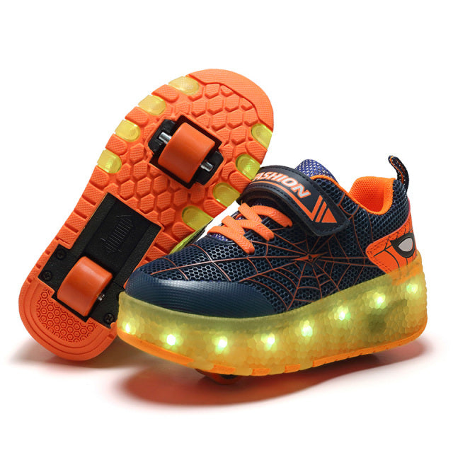 Roller Skates Fashion Casual 2 Wheels Lighted Luminous Sneaker
