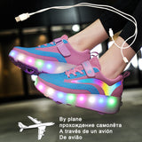 Single / Double Wheels Glowing Led Luminous Sneaker