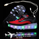 Single / Double Wheels Glowing Led Luminous Sneaker