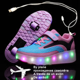 Single / Double Wheels Glowing Led Luminous Sneaker