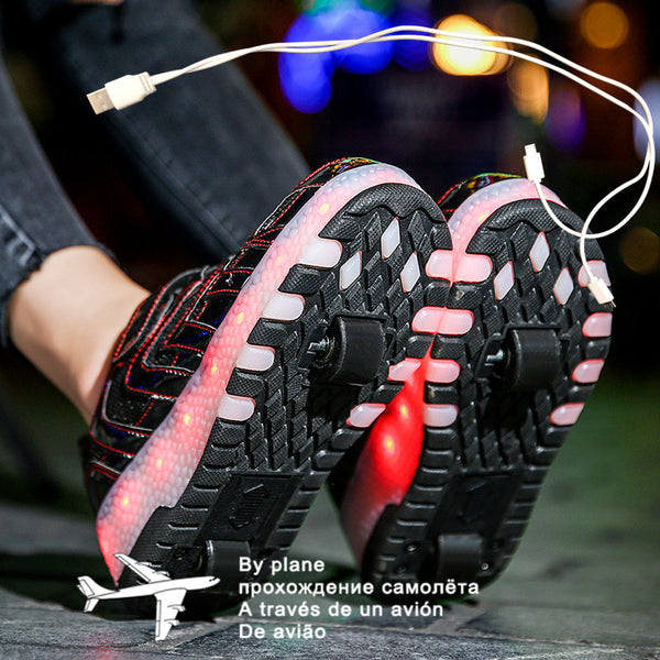 Roller LED Light Up with Double Wheels Luminous Sneaker