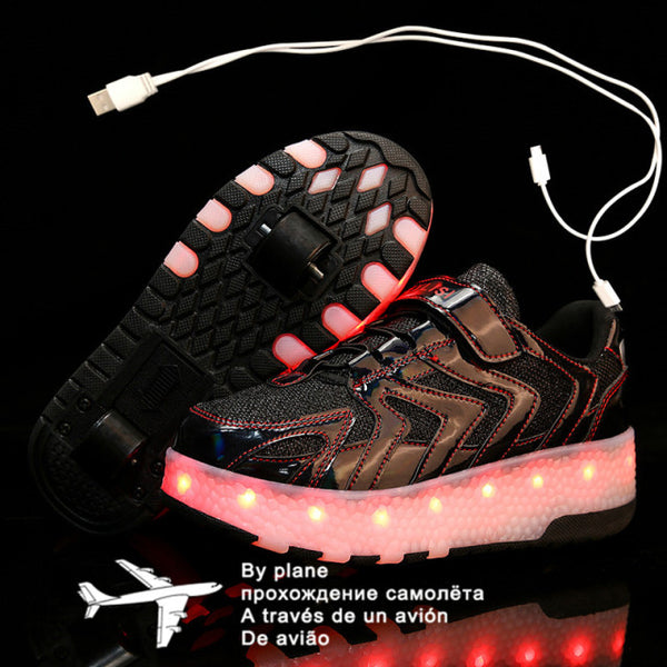 Roller LED Light Up with Double Wheels Luminous Sneaker