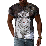 Summer Fashion Casual Hip Hop 3D Personality Print Tee Top