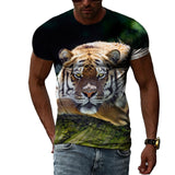 Summer Fashion Casual Hip Hop 3D Personality Print Tee Top