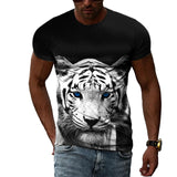 Summer Fashion Casual Hip Hop 3D Personality Print Tee Top