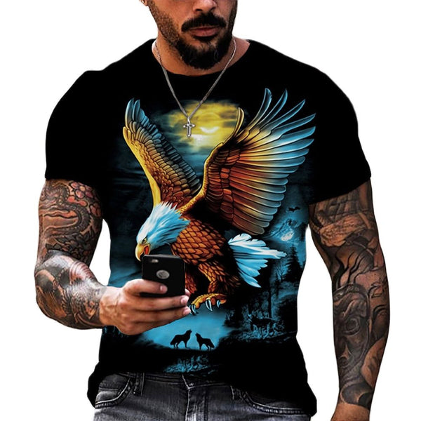 Soaring Eagle 3D Print T-Shirt Animal Funny Graphic Tees
