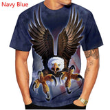 Soaring Eagle 3D Print T-Shirt Animal Funny Graphic Tees