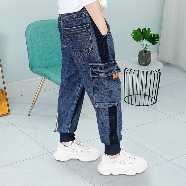 Teenage Boys Pants New Year Kids Boy Patchwork Jeans