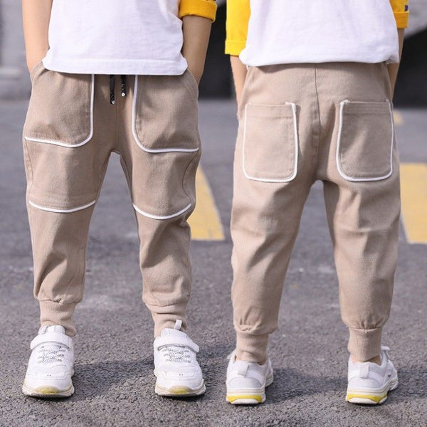 Boys Pants Kids Fashion Big Pocket Cargo Pants