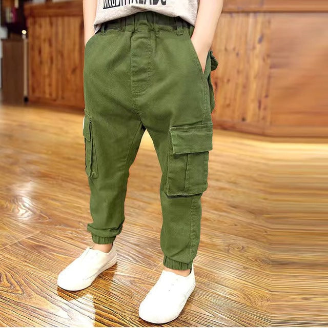 Spring Kids Joggers Cargo Pants