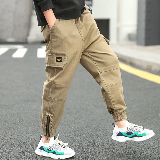 Spring Kids Joggers Cargo Pants