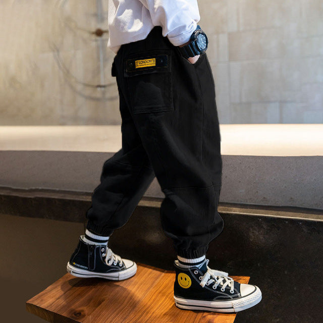 Spring Kids Joggers Cargo Pants