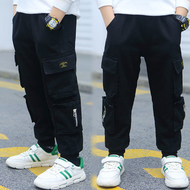 Spring Kids Joggers Cargo Pants