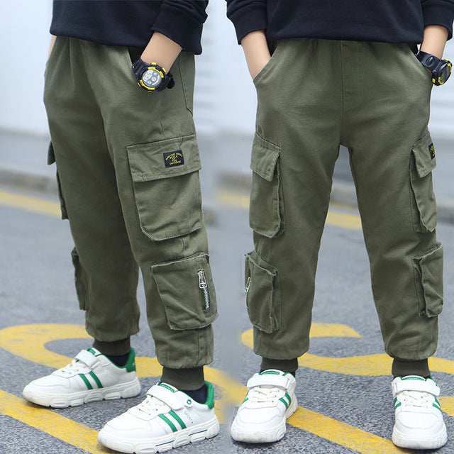 Spring Kids Joggers Cargo Pants