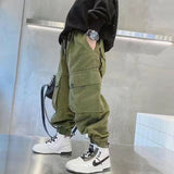 Spring Kids Joggers Cargo Pants