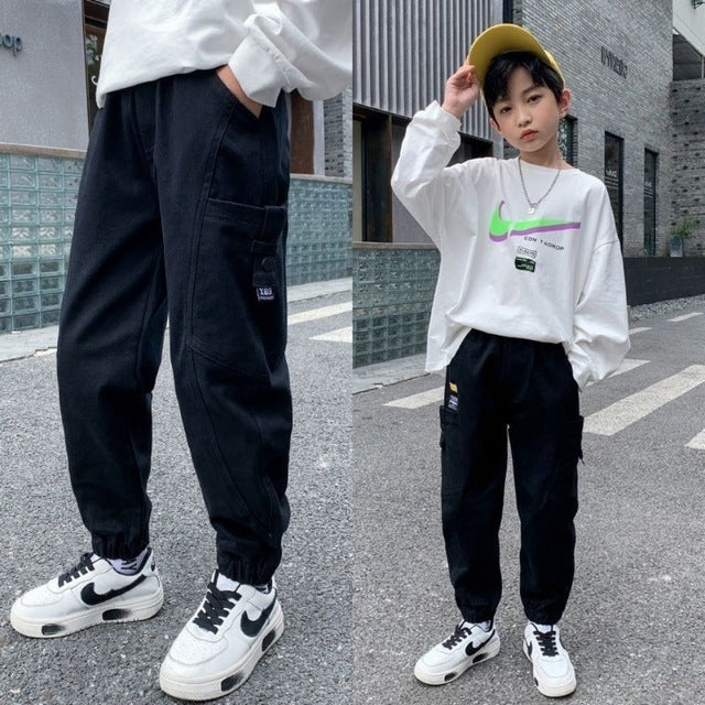 Spring Kids Joggers Cargo Pants