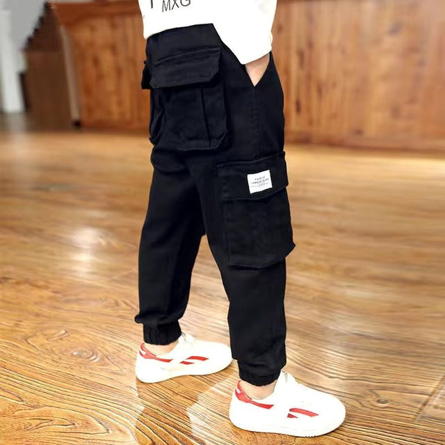 Spring Kids Joggers Cargo Pants