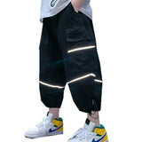 Loose Style Kids Boy Summer Reflective Cargo Pants