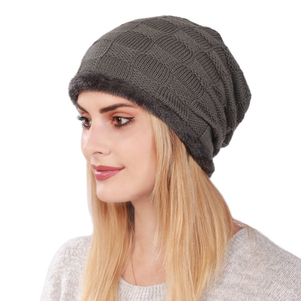 Fashion Women Warm Knitted Skullies Beanies Hat Cap