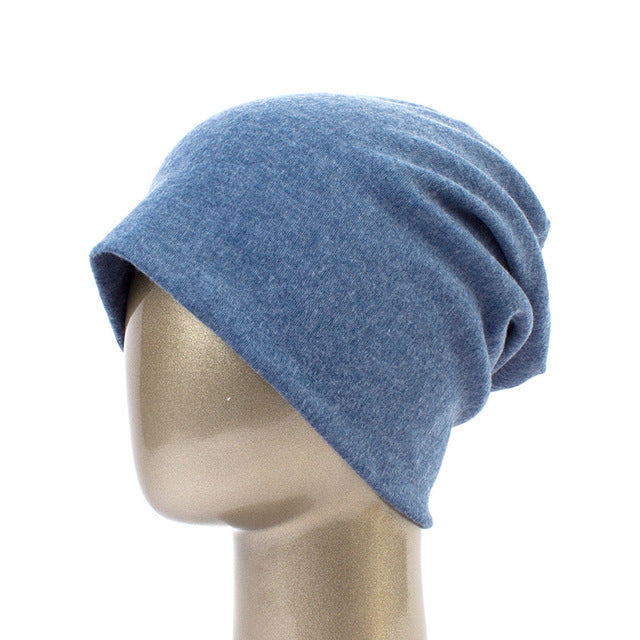 Plain Beanie Hat Spring Cotton Slouchy Beanie